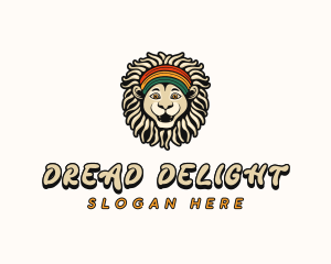 Dreadlocks - Jamaican Lion Rastafari logo design