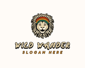 Jamaican Lion Rastafari logo design