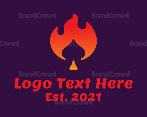 Gradient Fire Spade Logo