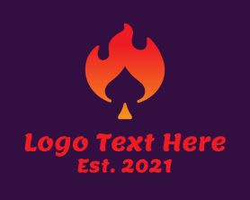 Betting - Gradient Fire Spade logo design