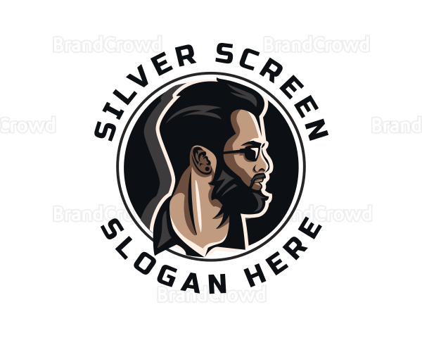 Man Beard Barber Logo