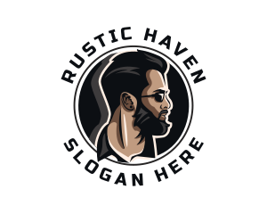 Man Beard Barber logo design