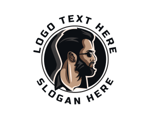 Man Beard Barber Logo