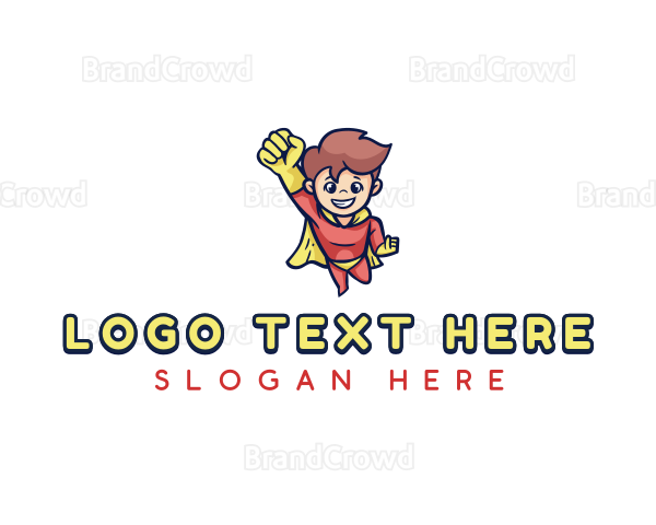 Kid Superhero Costume Logo