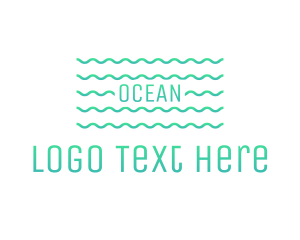 Pool Cleaner - Green Ocean Waves logo design