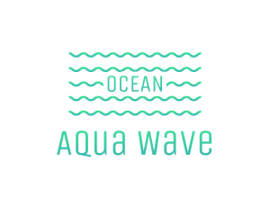 Green Ocean Waves logo design