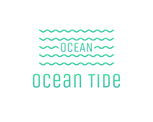 Tide - Green Ocean Waves logo design