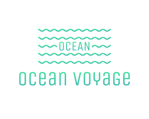 Green Ocean Waves logo design