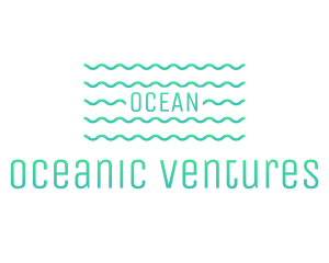 Green Ocean Waves logo design