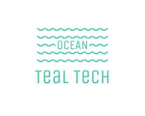 Green Ocean Waves logo design