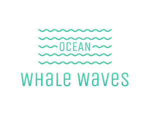 Green Ocean Waves logo design