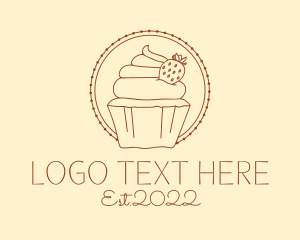 Food - Strawberry Cupcake Bakery logo design