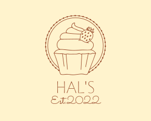 Patisserie - Strawberry Cupcake Bakery logo design