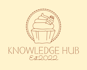 Delicious - Strawberry Cupcake Bakery logo design