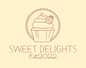 Shop - Strawberry Cupcake Bakery logo design