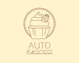 Dairy Product - Strawberry Cupcake Bakery logo design