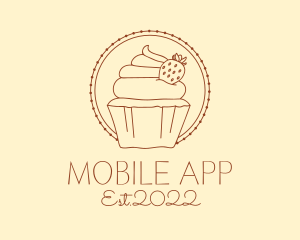 Cook - Strawberry Cupcake Bakery logo design