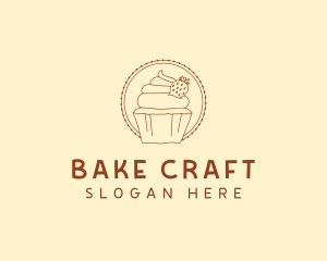 Strawberry Cupcake Bakery logo design