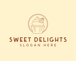 Strawberry Cupcake Bakery logo design