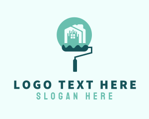 Paint - House Paint Roller Painting logo design