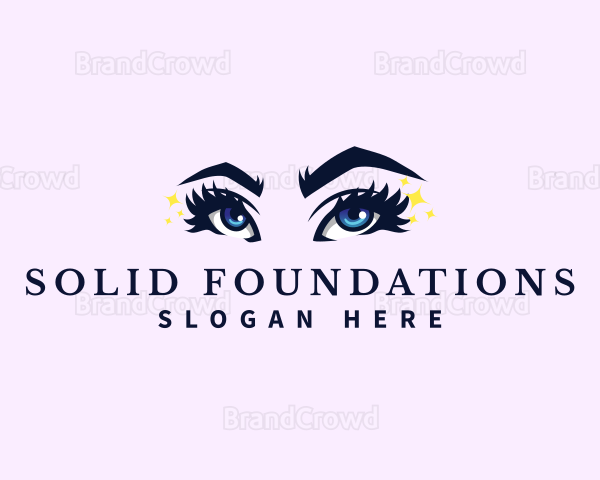 Woman Beauty Eye Salon Logo
