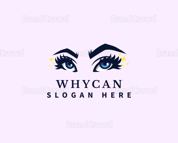 Woman Beauty Eye Salon Logo