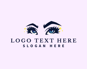 Pretty - Woman Beauty Eye Salon logo design