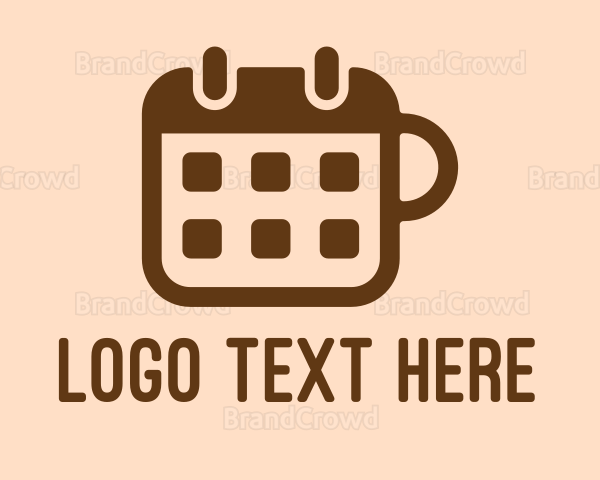 Brown Calendar Mug Logo