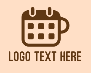 List - Brown Calendar Mug logo design