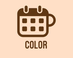Meeting - Brown Calendar Mug logo design