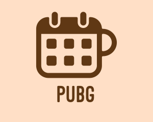 Cup - Brown Calendar Mug logo design