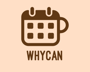 Coffee - Brown Calendar Mug logo design