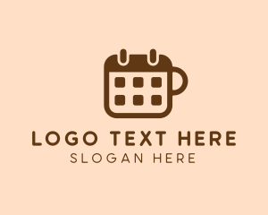 Meeting - Brown Calendar Mug logo design