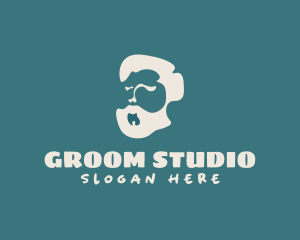 Groom - Masculine Beard Barber Grooming logo design