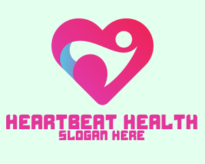 Cardiovascular - Healthy Person Heart logo design