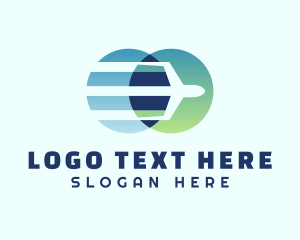 Travel Blogger - Gradient Aviation Jet logo design