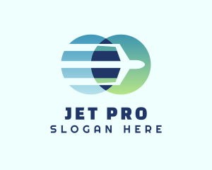 Gradient Aviation Jet logo design