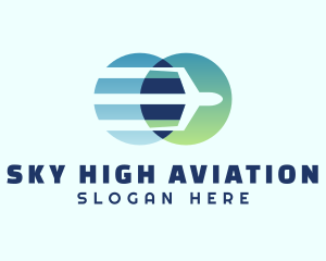 Gradient Aviation Jet logo design