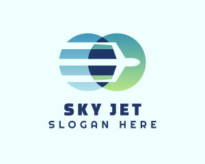 Gradient Aviation Jet logo design