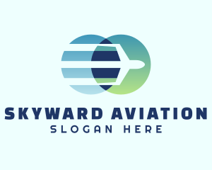 Gradient Aviation Jet logo design