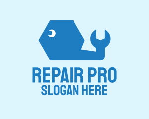 Repair Whale Spanner logo design