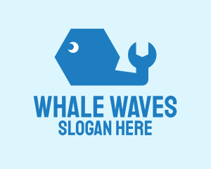 Repair Whale Spanner logo design