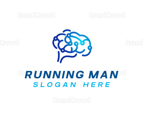 Artificial Intelligence Brain Logo
