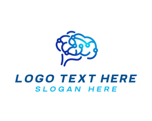 Artificial Intelligence - Artificial Intelligence Brain logo design