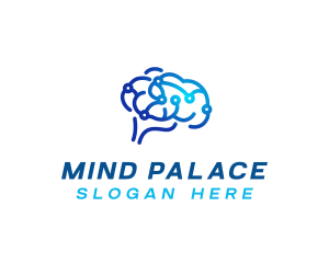 Memory - Artificial Intelligence Brain logo design