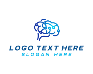 Artificial Intelligence Brain Logo