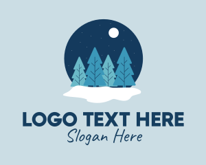 Snow Globe Pine Trees  Logo