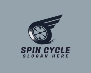 Wheel - Wing Wheel Transport logo design