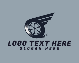Wheel - Wing Wheel Transport logo design