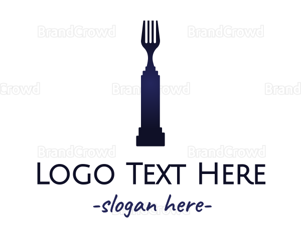 Blue Fork Pedestal Logo
